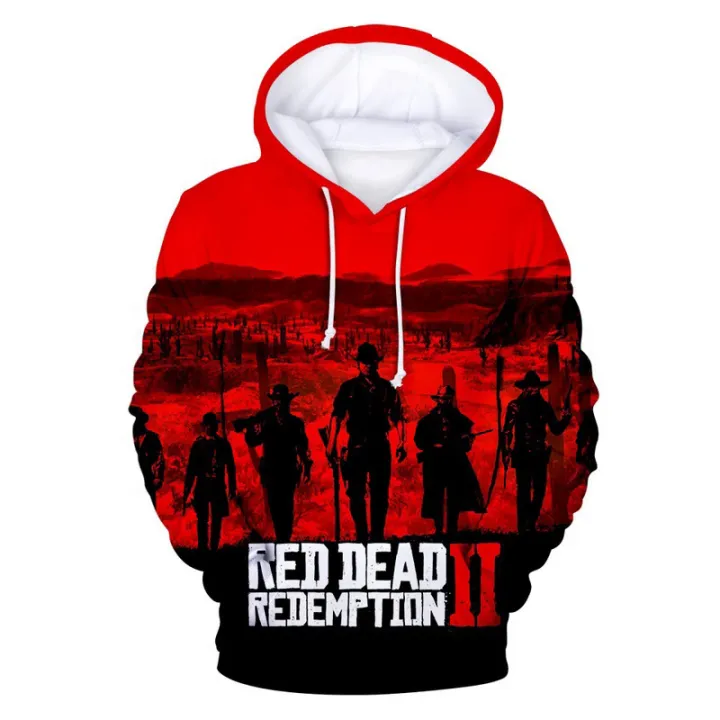 Red Dead Redemption 2 hoodies game 3D printed men women fashion sweatshirts oversized hoodie kids pullovers tracksuits clothing