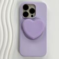 Magnetic Transparent Heart Silicone Phone Holder for iPhone 15 14 13 12 Series Pop-socket Phone Grip Stand. 