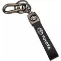 Leather Car Logo Keychain Toyota Premium Quality. 