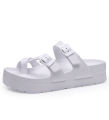 Litfun Fashion Platform Sandals Women EVA Insole Clogs with Arch Support Adjustable Buckle Slippers Feamle Outdoor Beach Slides.