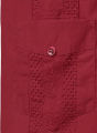Red Four-Pocket Cuban Guayabera Shirt Men Short Sleeve Camp Collar Shirt Male Embroidered Mexican Cigar Wedding Beach Shirt. 