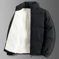 Men Stand Collar Casual Coats Puffer Jacket Mens Fleece Lined Jackets Autumn Winter Thicken Warm Cotton Padded Parkas Plus Size. 