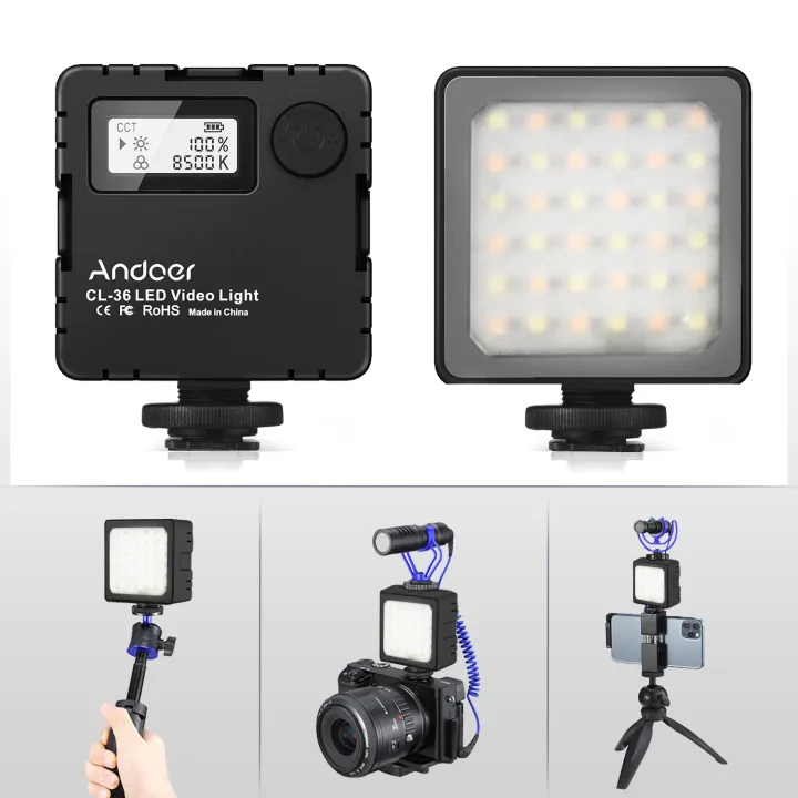 Andoer%20CL-36%20Mini%20Bi-color%20LED%20Video%20Light%202800K-8500K%20Battery%203%20Cold%20Shoe%20Mounts%20LCD%20Display%20Vlog%20Fill%20Light%20for%20DSLR%20Camera%20-%20Image%203