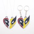 NEW Movie Deadpool and Wolverine Necklace Split Heart Matching Pendant Necklaces for Women Men Best Friends Cosplay Jewelry Gift. 