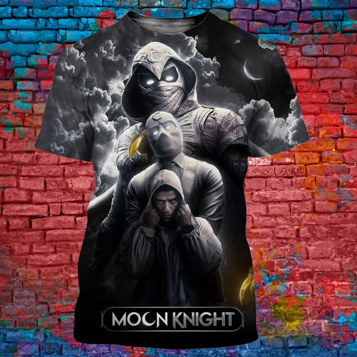 New Disney T-Shirts Moon Knight Cartoon Anime 3D Print Streetwear Men Women Fashion Oversized T Shirt Kids Boys Girls Tees Tops