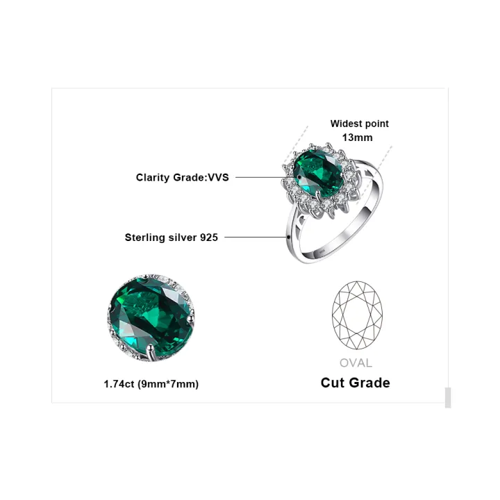 925%20Sterling%20Silver%20Red%20Ruby%20Light%20Emerald%20Princess%20Na%20Artificial%20Green%20Jewelry%20Palace%20Diana%20Ring%20Engagement%20Ring%20Women's%20Ringcosplay%20-%20Image%205