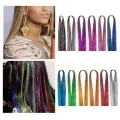 Hair Tinsel Extension Rat Tail Comb 12 Colors Tinsel Hair Extensions. 