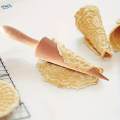 Wooden Ice Cream Cone Maker Waffle Cone Roller Pastry Baking Accessories.