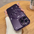 Transparent Shockproof Phone Cover With Lens Films For iPhone 15 14 13 12 11 Pro Max XS XR X Magsafe Plating Anti-fall Clear Phone Case Wireless Charging Magnetic Phone Casing Full Cover. 