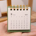 2024 Retro Simple Solid Color Desk Calendar Desktop Paper Mini Stand Calendar Daily Table Planner Yearly Agenda Organizer. 