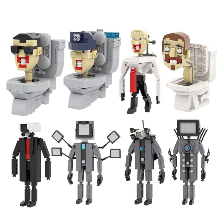 Halloween Skibidi T et Creative Series T et Man Legion Building Blocks DIY Funny Game Character Model Assembly Brick T etry ToyDolls Accessories