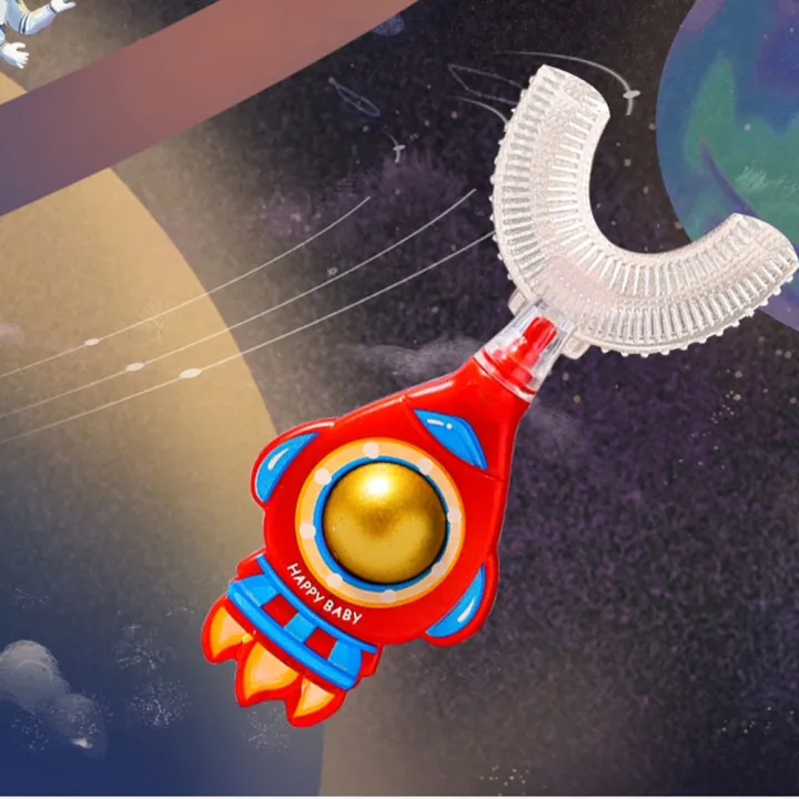 UGURAT%20Toddlers%20Cute%20Handheld%20Spaceman%20Cartoon%20360%20Degree%20U-shape%20Baby%20Toothbrush%20Children%20Silicone%20Toothbrush%20Oral%20Care%20Teeth%20Cleaner%20-%20Image%203