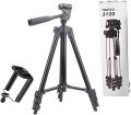 Tripod 3120 Camera Stand with Phone Holder Clip --- Black.