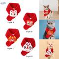 Chinese New Year Pet Scarf Cat Knitted Scarf for Cats Kitten.