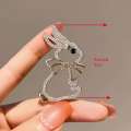 Trendy Fashionable Rabbit Bunny Brooch for Women Hijab Pin Stone - Cute Brooch Hijab Safety Pin for Girls Simple Stylish - Hizab Safety Pin for Girls and Women - Hijab Pin for Women. 