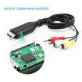 HDMI to AV Scaler Adapter HD Video Composite Converter Box HD to RCA AV/CVSB L/R Video 1080P 4K30HZ Support NTSC PAL.
