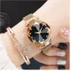 Rose Gold Magnetic Analog Bracelets Watch For Women Girls. 