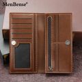Mens Long Wallet PU Leather Credit Card Holder Purses Carteira Masculina Carteras Billetera Hombre Money Portfe Carte Clutch.