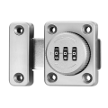 Cabinet Door Latch Keyless Combination Lock Cabinet Mechanical 3-Digit Passcode Cabinet Lock for Kitchen Cabinet Easy to Use Silver. 