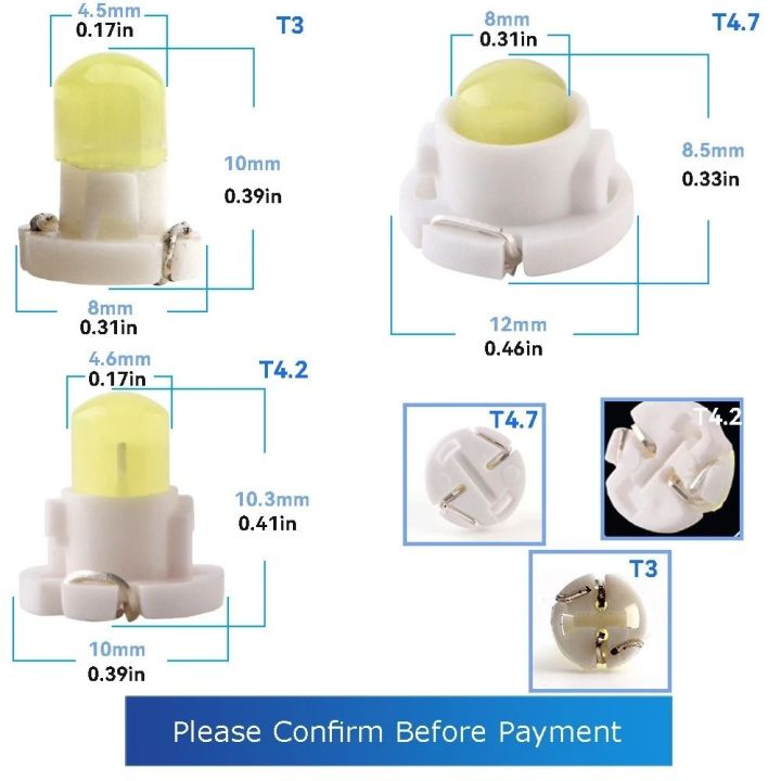 10pcs%20T3%20T4.2%20T4.7%20Auto%20Interior%20Decor%20Car%20Indicator%20Lights%20Wedge%20Light%20Warning%20Light%20LED%20Bulbs%20Car%20LED%20Lights%20Dashboard%20Indicator%20Lights%20Central%20Control%20Lamp%20Instrument%20Panel%20Lights%20-%20Image%202