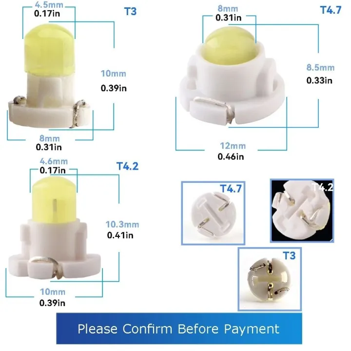 10pcs%20T3%20T4.2%20T4.7%20Auto%20Interior%20Decor%20Car%20Indicator%20Lights%20Wedge%20Light%20Warning%20Light%20LED%20Bulbs%20Car%20LED%20Lights%20Dashboard%20Indicator%20Lights%20Central%20Control%20Lamp%20Instrument%20Panel%20Lights%20-%20Image%202