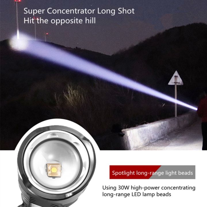 High%20Power%20Flashlight%20Spotlight%20Long-range%20Wick%20LED%20Torch%20Outdoor%20Strong%20Light%20With%20Red%20Blue%20Flashing%20Warning%20COB%20Side%20Lights%20-%20Image%202