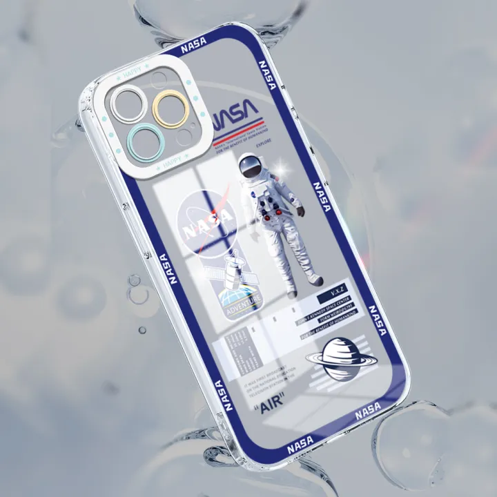 UCUC%20for%20Infinix%20Smart%208/Pop%208/Hot%2040i/Spark%2020%2020C/Spark%20Go%202024%20Back%20Cover%20Astronaut%20Label%20Transparent%20TPU%20Ultra%20Thin%20Soft%20Phone%20Cases%20-%20Image%203