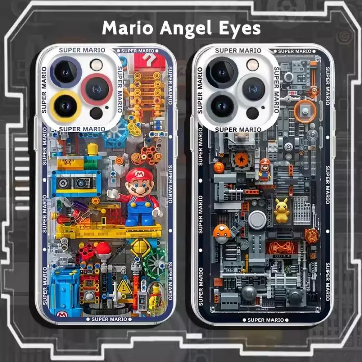 Super Mario Bros Game Case For Samsung Galaxy S24 Ultra S22 Note 20 A55 A35 A34 A54 A13 A32 Cover Silicone Funda Transparent