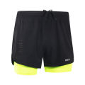 Men Sports Shorts 2 In 1 Double Deck Jogger Marathon Shortsutdoor Workout Shorts Thin-Women blue.
