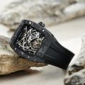 OBLVLO Top Watch Brand Sport Watch For Man Square Skeleton Tourbillon Automatic Watch Steel Rubber Strap Watches EM-RT. 