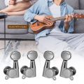 4 PCS Ukulele Tuning Peg Uke Knobs 1:15 Closed Style Tuners Tuning Key for 4 String Ukelele - silver. 