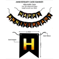 Happy Anniversary Card Banner - Elevate Your Celebration with this Stylish and Versatile Decoration - (Pack of 1 Pcs).