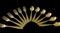 12 Pcs Stainless Steel Tea Spoon & Fork Set - Stainless Steel For Long-Lasting Use.