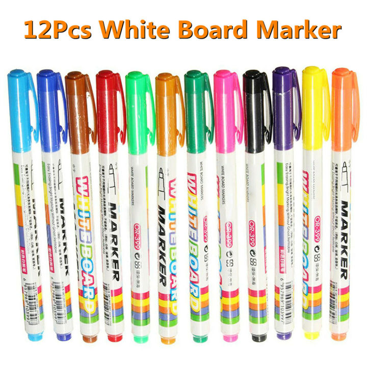 12pcs/box%20Bright%20Bullet%20Markers%20Dry%20Fine%20Pens%20Easy%20White%20Mixed%20Colour%20-%20Image%204