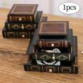 Book Shaped Storage Box with Drawers Trinket Case for Photo Bracelets Cards. 