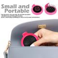 Mini Foldable Hair Brush With Mirror For Women and Girls.