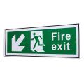 Waterproof Emergency Fire Exit Sign Decal Sticker All Direction Arrows 300x100mm. 