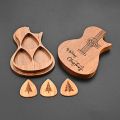 OGDNI Handmade Guitar Pick Box Guitar Pick Box with Three Picks for Guitarist Music Lovers Merry Christmas Gifts.