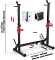 AKYEN 3 in 1 Adjustable Squat Rack Stand, Barbell Rack, Dip Bar Station Adjustable Bench Press Rack 850LBS Max Load Multi-Function Weight Lifting Home Gym.