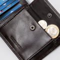 BOSTANTEN Men's PU Leather Tri-fold Wallet Clasp and Zipper Wallet For Men.