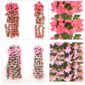 Artificial Flowers Violet Wall Hanging Flower Home Garden Outdoor Decor Accessories Orchid Wedding Party Decoration Plants.