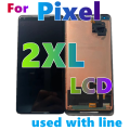 Original With Line For Google Pixel 2XL LCD Display Touch Screen Digitizer Assembly Pixel2xl Screen Replacement. 