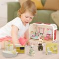 Koala Kitchen DIY Scene Miniature Furniture 1/12 Sunshine Villa Model Bunny Cooking Toys House For Dollhouse Girl Birthday Gift. 
