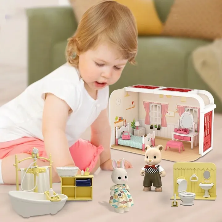 Koala%20Kitchen%20DIY%20Scene%20Miniature%20Furniture%201/12%20Sunshine%20Villa%20Model%20Bunny%20Cooking%20Toys%20House%20For%20Dollhouse%20Girl%20Birthday%20Gift%20-%20Image%203