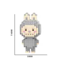 PinShang Building Block For Kids Labubu Keychain Building Block Keychains For Backpack Purse Pocket Book Luggage Birthday Gifts. 