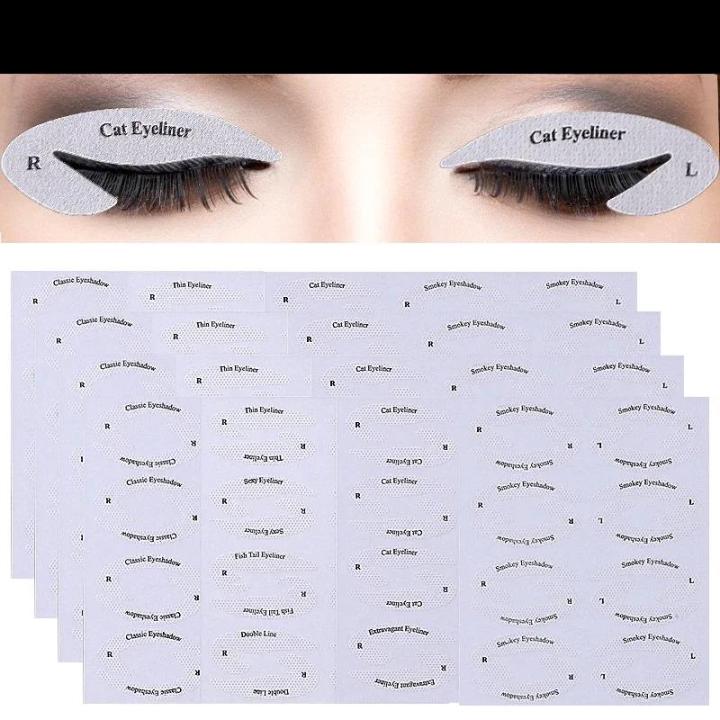New Eyeliner Sticker European And American Eye Makeup Eyeshadow Makeup Template Makeup Sticker 4 Pieces Reusable And Flexible Eyeliner Tape & Eyeshadow
