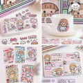 Sweet Journal 72PCS Soft and Cute Series Precut Stickers Diary Journaling Decorative Crafts Scrapbooking DIY Box Sticker.
