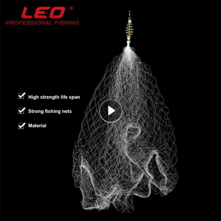 Portable Fishing Net Trap Luminous Bead Copper Spring Shoal Netting Fishnet Tackle No Need Hook Fishing Outdoor Fish Tools