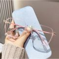 Enacolor Ultralight Eyeglasses Women's Pure School Style Student Large Frame Flat Lens Anti-blue Light Frame Glasses Ins Gilr New Accessories.