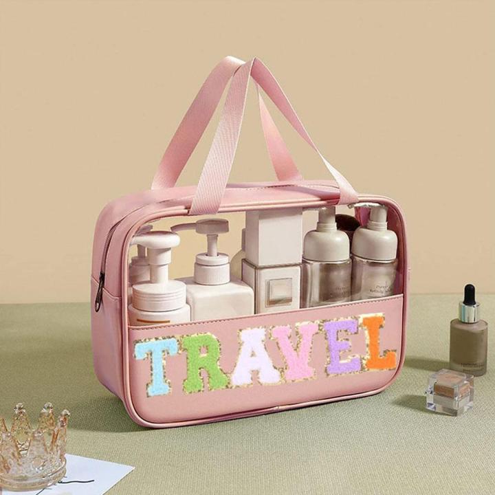 Fashionable Transparent Makeup Bags Durable Transparent Large